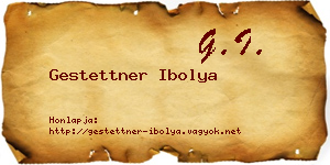 Gestettner Ibolya névjegykártya