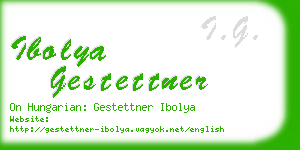 ibolya gestettner business card
